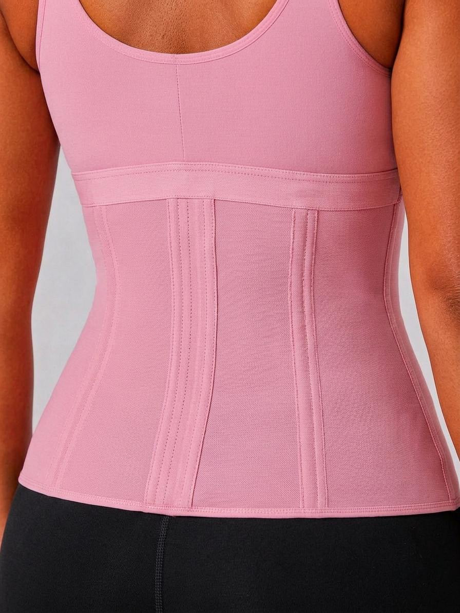 COLOMBIAN FULL BUST SOFT SCULPT WAIST TRAINER VEST | PINK