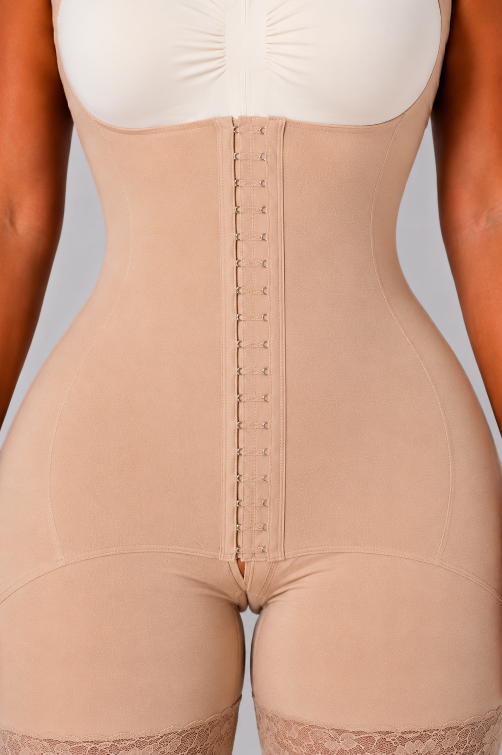 EXTREME SNATCHING FAJA THICK STRAPS | BEIGE