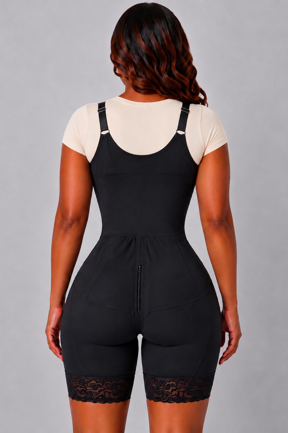 EXTREME SNATCHING FAJA THIN STRAPS | BLACK