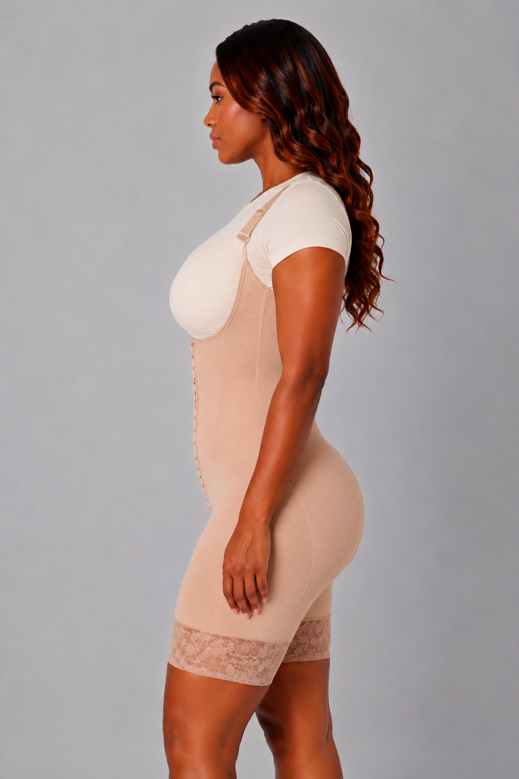 EXTREME SNATCHING FAJA THICK STRAPS | BEIGE