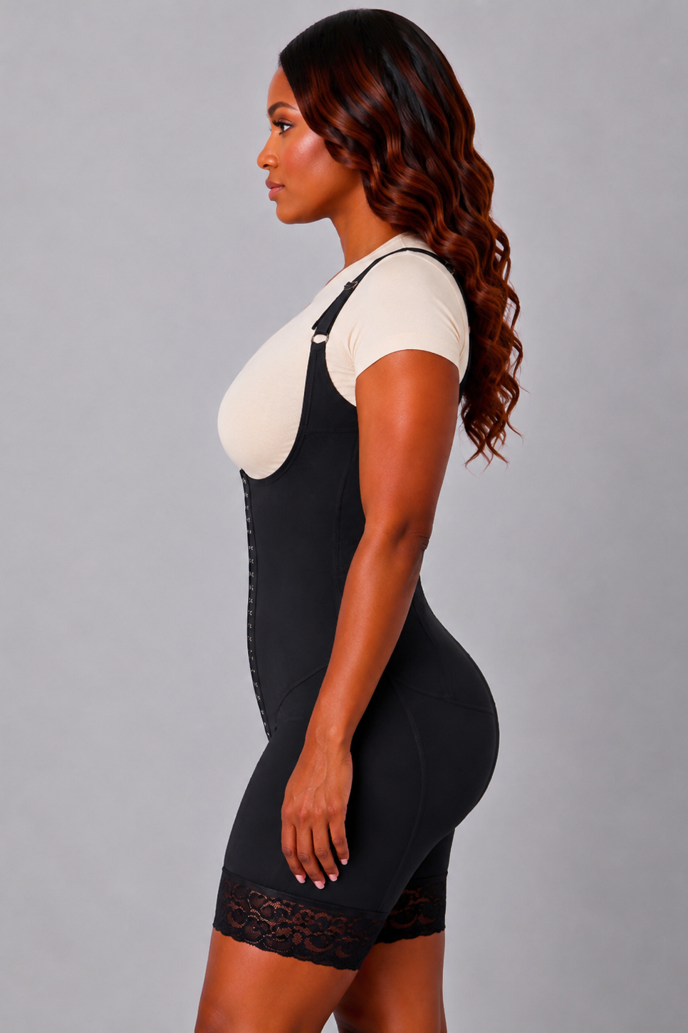 EXTREME SNATCHING FAJA THIN STRAPS | BLACK