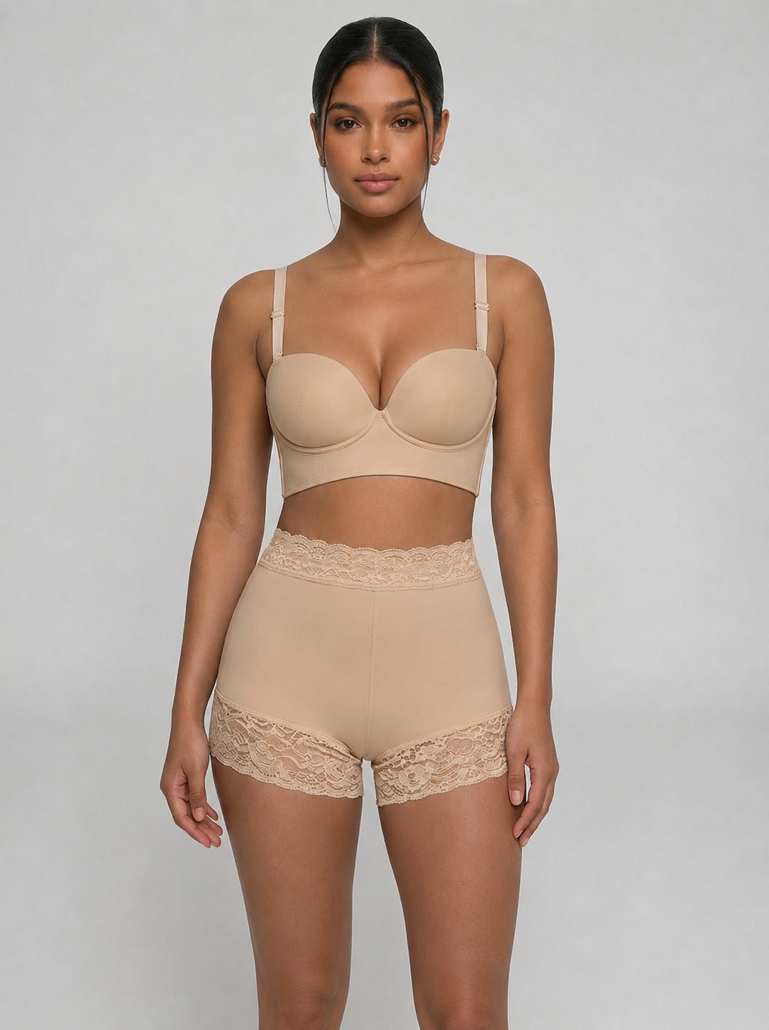 COMPRESSION SHORTS | BEIGE