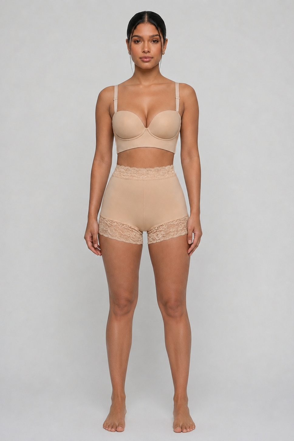 COMPRESSION SHORTS | BEIGE