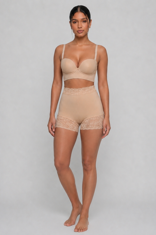 COMPRESSION SHORTS | BEIGE